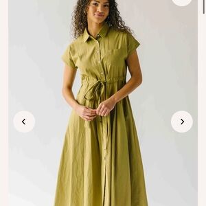 Elegant Olive Green Maxi Dress
